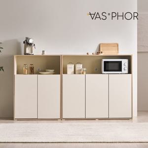 쿠폰가 179,100원/뮤트 2000 주방 수납장 홈카페장 세트 (도어형 800+1200)