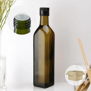 올리브사각500ml 1박스 35병 참기름 들기름 유리병 오일 스티커 도매