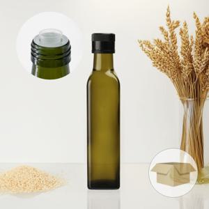 올리브사각250ml 1박스 48병 참기름 들기름 유리병 오일 스티커 도매