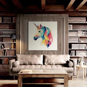 조각 유니콘 그림 알루미늄액자 키즈카페 꾸미기 대형 인테리어 액자
