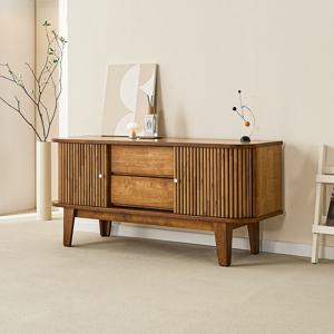 루시아 템바 1200 고무나무 원목 거실장 티비다이