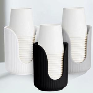 미니 종이컵 디스펜서 홀더 수거함 거치대 컵 보관함 카페 탕비실 사무실 컵수거대 화이트