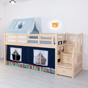 [이월재고/땡처리할인가] 미키 키낮이 벙커침대 계단형 S 매트제외