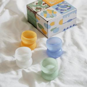 뉴티지 밀크글라스 소주잔 4종세트 예쁜 술잔 사케잔 쁘띠잔