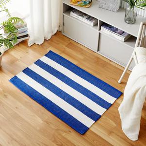 니스 스트라이프 코튼러그 블루 60x90