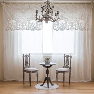 프렌치 자수커튼 쌩패턴 1폭, 거실 및 침실 포인트 발란스커튼 (색상 택1)