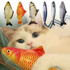 6종세트 생선 인형 고양이 강아지 물고기 애착인형 주머니 꽁치 붕어 초소형 20cm