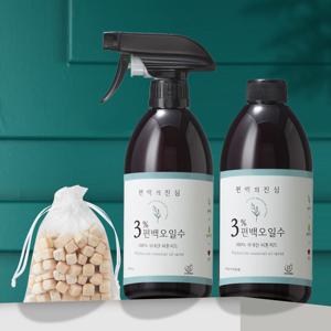 고농축 피톤치드 편백수 스프레이 500ml+500ml리필+편백큐브