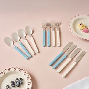 슈가타르트 리본 커트러리 디너세트 12P 블루크림