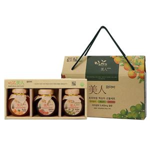 제주이야기 미인화이바 액상차 3종 선물세트 단체 개별발송 / 감사메세지 가능