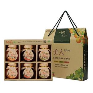 제주이야기 미인화이바 액상차 6종 선물세트 단체 개별발송 / 감사메세지 가능