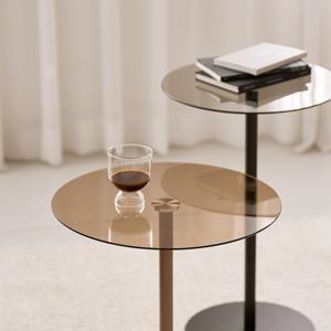 앤드 원형 유리 테이블 소파 거실 침대 침실 협탁 철제 티테이블 2size 3colors