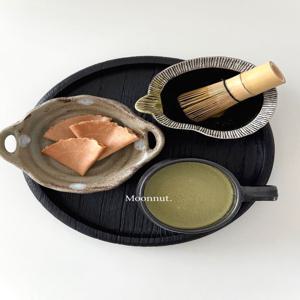 Black wood tray  우드트레이 원형트레이 우드쟁반 홈카페