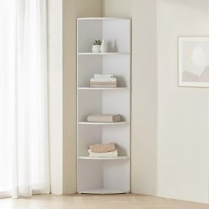 피트 원룸 라운드 5단 코너 틈새 선반 옷장 400