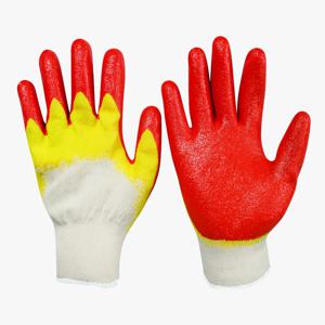 이중 코팅 장갑 황색 프리사이즈 녹이중 목장갑 면글러브 라텍스 작업용 10켤레 1세트