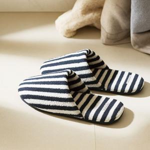 무소음 층간소음 방지 거실 실내화 룸슬리퍼 Navy Prep Stripe