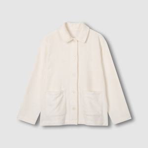 여 극세사 플랫 카라 파자마 셔츠 (3 sizes)(4 colors)