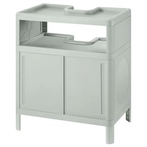 IVOSJON 이뵈셴 세면대하부장+미닫이도어 50x33x57cm/스탠드형하부장