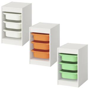 TROFAST 트로파스트 수납콤비네이션+수납함 34x44x56cm/침대협탁/바구니