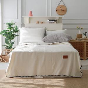 마카롱 민자형 단모 극세사 대형 담요