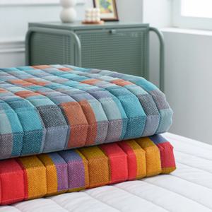 코코 체크 마이크로화이버 사계절 침대패드 거실카페트 SS 2colors