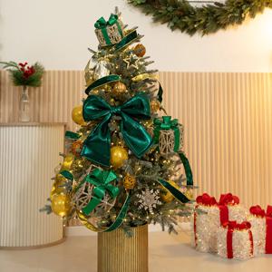 크리스마스 트리 나무 장식 풀세트 럭셔리루미벨리본그레이 120cm (양면)