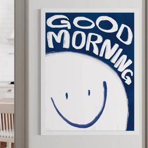 아침 해처럼 환하게 굿모닝 스마일 그림액자 BLUE