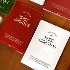 크리스마스 포장 대형 사각 스티커 프렌치 20장