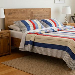 순면 누빔 퀼트 양면 이불 세트 이스턴킹 침구 비비드