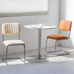 [리퍼] 오스카 사이드체어 인테리어 디자인 식탁 카페 레트로 의자 가죽 쿠션