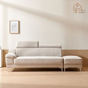 베넷 아쿠아패브릭 헤드틸팅 스툴포함 3인소파 2colors