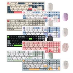 오피스프로 WMK600 사일런스 M RGB 무소음 무선 블루투스 108 키보드 마우스 세트