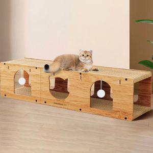 고양이 쉐이프 특대형 터널 스크래쳐 숨숨집