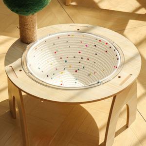 고양이 보울 스크래쳐 숨숨 바구니 하우스