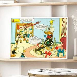 디즈니 미키마우스 빈티지 크리스마스 겨울 감성 프레임 포스터 7종 - 02.덕트리