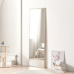 사각엣지 큐빅장식 메탈프레임 전신거울(400 2컬러)