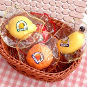 과일 스퀴시 말랑이 포켓형 쫀득 키링 피젯토이 레몬 바나나 딸기 오렌지 심신안정 스트레스볼