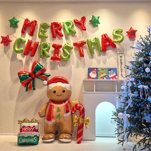 크리스마스 풍선 세트 7종 레터링+산타쿠키+선물+리본+지팡이+별2종