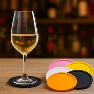 실리콘 코스터 컵받침대 와인잔 유리 티코스터 원형 텀블러 캔들 컵 받침 테이블 패드 커피