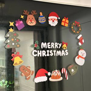 크리스마스 인테리어 창문 유리 거울 매장 소품 핸드폰 꾸미기 포인트 스티커(소/중/대)