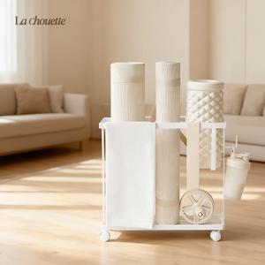 [리퍼] 홈트 폼롤러 정리함 선반 수납 요가매트 트롤리 카트 이동식 헬스용품 정리함