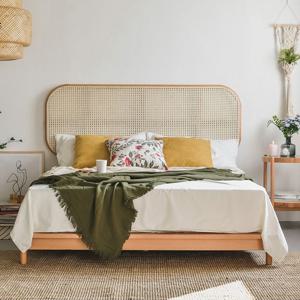 [해외] 라탄 침대 헤드 라지킹 프레임 저상형 교체 리폼