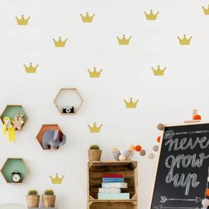 공주 왕관 포인트 인테리어 스티커 벽지 시트지 골드
