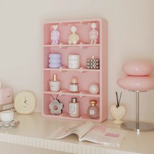 [해외] 파스텔 선반 장식장 컵 향수 피규어 정리 전시 진열대 핑크 블루 옐로우 화이트