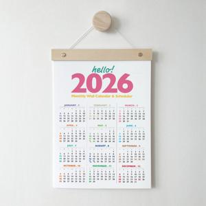 2026 우드 벽걸이 달력 캘린더 플래너 음력달력 컬러감성 스케줄러