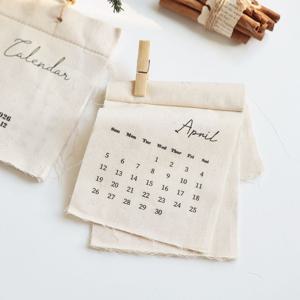 2026 패브릭 달력 감성 빈티지 벽걸이 캘린더 26년