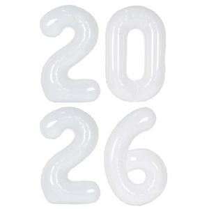 숫자 은박 풍선 대형 2026 패키지 화이트 신년 연말 새해 파티 풍선