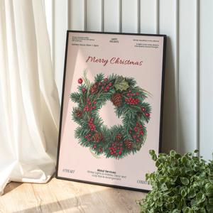 크리스마스 일러스트 겨울 감성 그림 포스터 캔버스 프레임 액자 - 21.파스텔리스