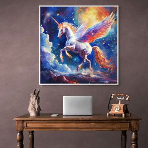 플라잉 유니콘 그림 알루미늄액자 키즈카페 꾸미기 대형 인테리어 액자