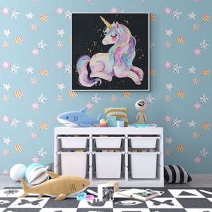밤하늘 유니콘 그림 알루미늄액자 키즈카페 꾸미기 대형 인테리어 액자